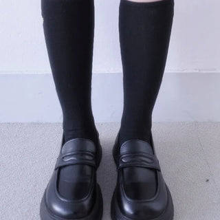 Preppy platform loafers