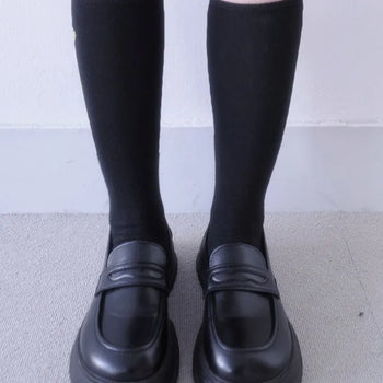 Preppy platform loafers