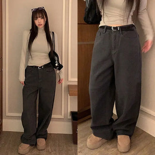 Hender Semi-High Wide Pants [Double Fleece Lined]