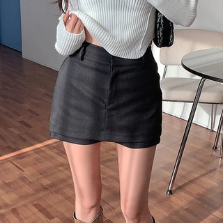 Dinker High-Fit Skirt Pants [Back Elastic Waist]