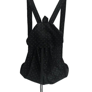 dot velvet backpack