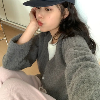 Noriko Thick Ribbed Layered Cardigan