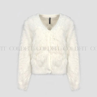 Wild fur cardigan