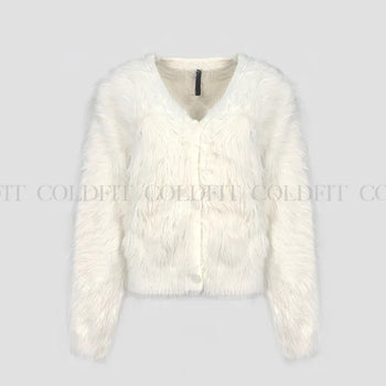 Wild fur cardigan