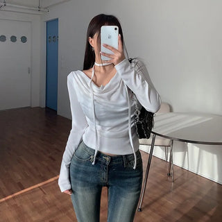 Gelina scarf off-shoulder t-shirt