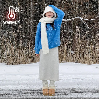 Cloud Fluffy Wool Muffler Winter Plain Boucle Long Curly Scarf