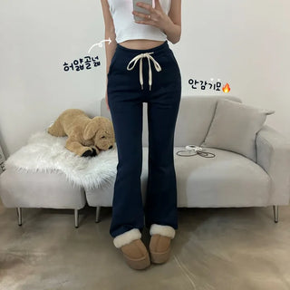 [Fleece-lined/Malla Fit] Daily Slim Bootcut Long Pants Training