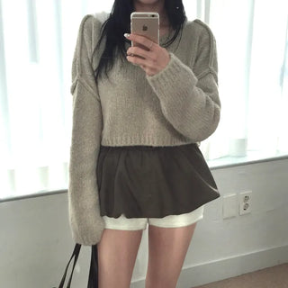 Boat Neck Alpaca Knit