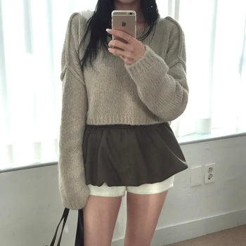 Boat Neck Alpaca Knit