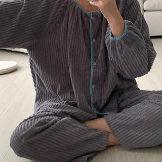 Microfiber pajama set couple pajamas