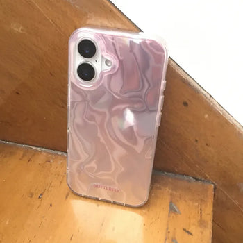 Meti Pink Holographic Gel Hard iPhone Case