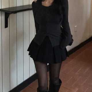Layered Angora Sleeveless Cardigan Set