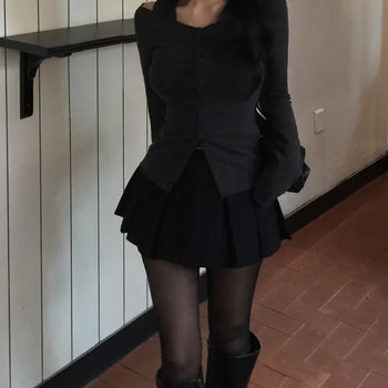 Layered Angora Sleeveless Cardigan Set
