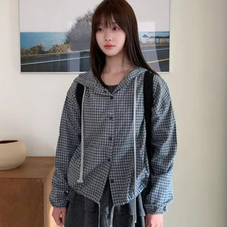 Hedi Gobang check hoodie