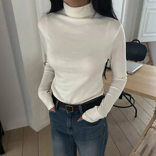 Bly mock turtleneck fleece-lined shirt