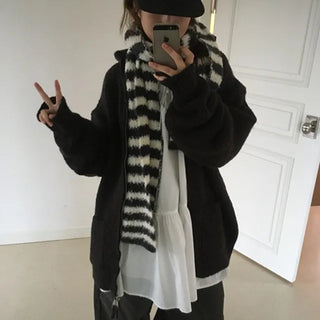 Maple Overknit Zip-up