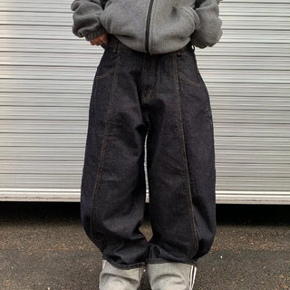 [UNISEX] Selvedge Cut Balloon Denim Pants