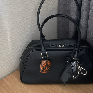 cow leather Boston bag