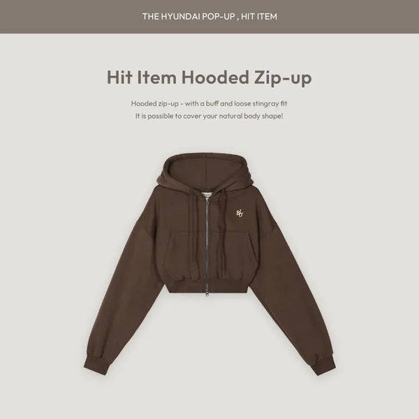 Hit Item Double-Fleece Two-Way Zip-Up Hoodie