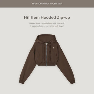 Hit Item Double-Fleece Two-Way Zip-Up Hoodie