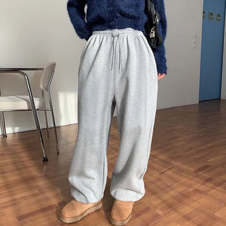 Polina Wide Elastic Banded Jogger Pants [Fleece-lined]