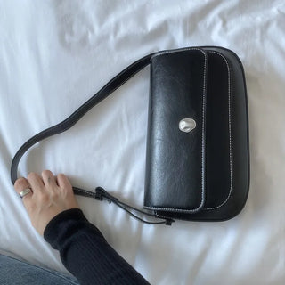 Cow leather Merlin mini bag  Baguette bag cow leather bag leather shoulder bag baguette bag