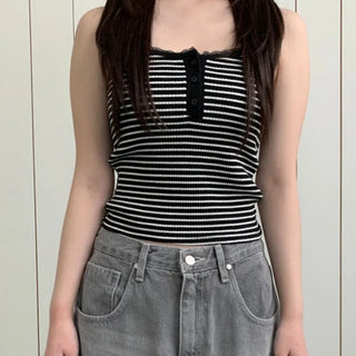 Lottie Striped Lace Sleeveless