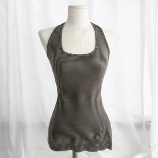 Striped halter top