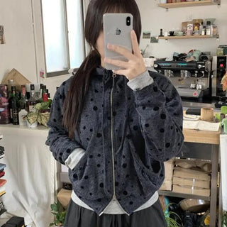 Dot Coor zip-up hoodie