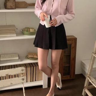 Senita Pintuck Pleated Mini Skirt