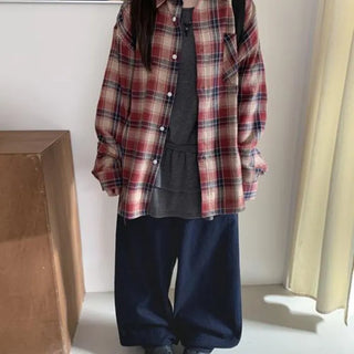 [UNISEX] Lizzie Plaid Shirt