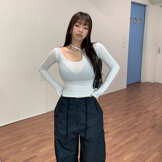 Waike Asymmetrical String T-shirt