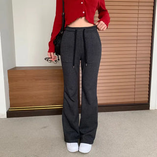 [Hip-lifting effect] Slim back pocket bootcut training long pants