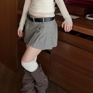 Roman pleated skirt pants