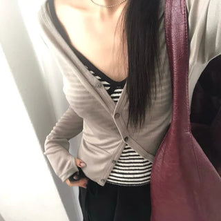 Tencel V-neck Cardigan