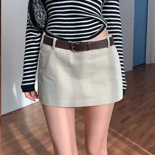 Gatsby Raw Cotton Mini Skirt