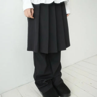 AMU Elastic Waist Midi Skirt Pants