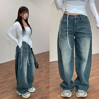 Peaki Semi-High Washed Wide Pants