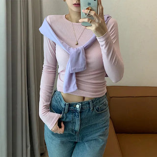 Pastel Long Sleeve Layered T-shirt