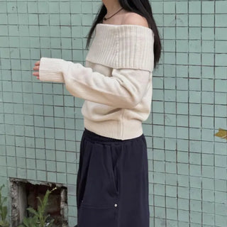 Wool Basic Off-Shoulder Knit (3 colors)