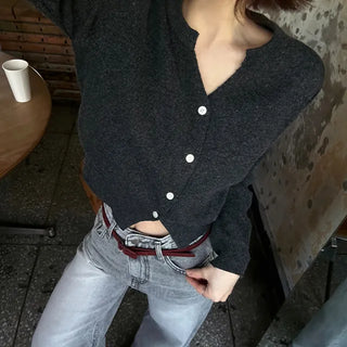 Dive Cash Slit Knit Cardigan