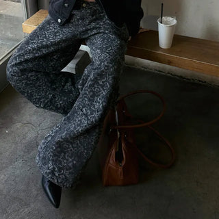 Leopard D-Ring Parachute Wide Pants
