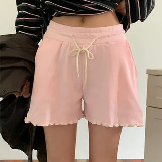 Fogming Waffle Elastic Waist Shorts