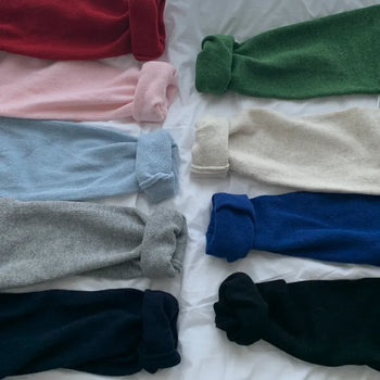 Color Masterpiece V-Neck Semi-Crop Long Sleeve Spring Cardigan