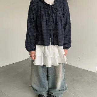 Lucy check blouse