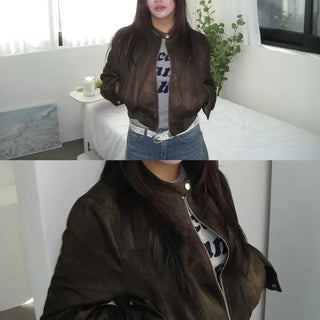 Rabbit Suede Crop Jacket
