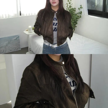Rabbit Suede Crop Jacket
