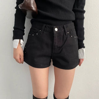 Studded A-Line Shorts