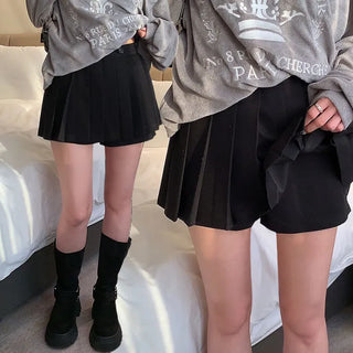 Neleon button pleated skirt-pants