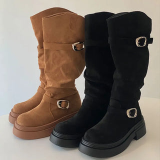 Naven Suede Platform Boots